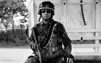 Peacekeeper in mission, Port-Au-Prince, Haiti, 2012.