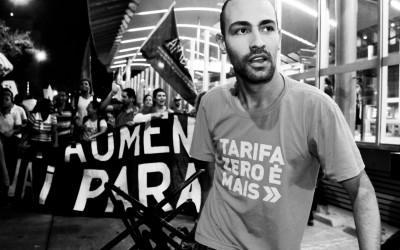 Protesters on their way to burn the turnstile, Belo Horizonte, Brazil, 2014.