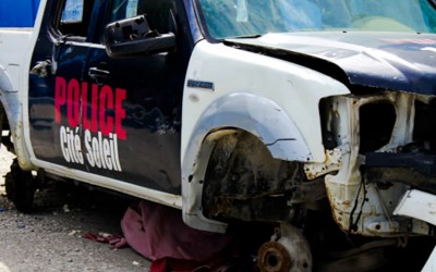 The national police in Haiti doesn't have enough resources to perform their activity, Port-au-Prince, Haiti, 2012.
