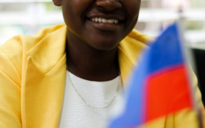Chief secretary in Center of Culture Brazil-Haiti, Port-Au-Prince, Haiti, 2012.
