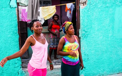 Cité Soleil residents after the project “Quarter Clean” by UN, Port-Au-Prince, Haiti, 2012.