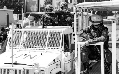 Peacekeepers in mission, Port-Au-Prince, Haiti, 2012.