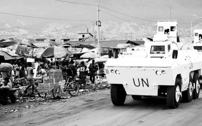 War tank in Hell´s Kitchen, Port-Au-Prince, Haiti, 2012.