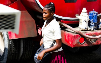 Woman student in Port-Au-Prince, Haiti, 2012.