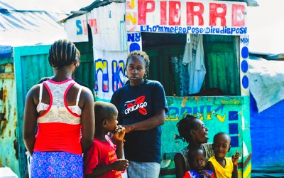 Women working in Parc Jean Marie Vincen, Port-Au-Prince, Haiti, 2012.