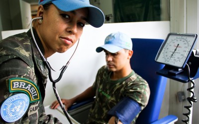 Doctor, military and peacekeeper of UN Mission, Port-Au-Prince, Haiti, 2012.