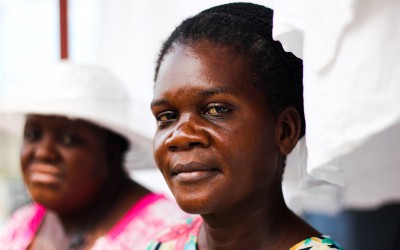 Washerwoman  in former military Brabatt I by UN Mission, Port-Au-Prince, Haiti, 2012.