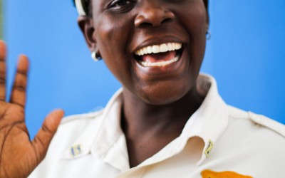 Police Officer in the dangerous region Cité Soleil, Port-Au-Prince, Haiti, 2012.