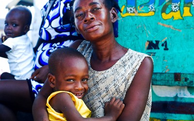 Women working with children in Parc Jean Marie Vincen, Port-Au-Prince, Haiti, 2012.