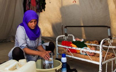 Reality of many families inside the Refugee Camps.  Sharia Camp, near Duhok, Iraq (Iraqi Kurdistan).