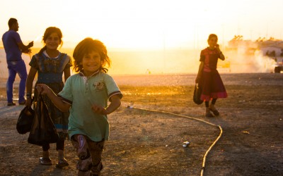 Children in Sharia Refugee Camp, near Duhok, Iraq (Iraqi Kurdistan).
