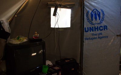 Interior of the girls' tents, Cover II Refugee Camp, Iraq (Iraqi Kurdistan).