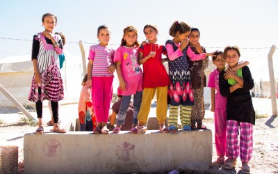 Sheltering more than 9,000 Yazidi families, Sharia Refugee Camp has several problems. One is the lack of schools for all children and adolescents, Duhok, Iraq (Iraqi Kurdistan).