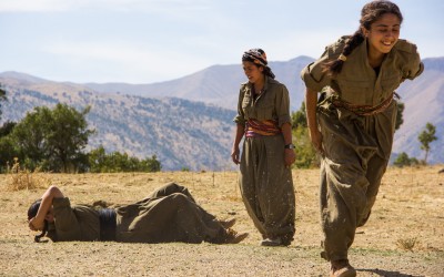 Kurdish Women Fighters on combat training . Qandil mountains, Iraq (Iraqi Kurdistan), 2015.