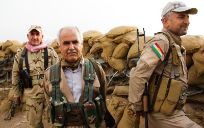 Peshmerga volunteers combat few kilometres away from the Islamic State (ISIS) wearing civilians’ clothes. With very little subsidies and many difficulties, the Peshmerga may spend months without getting their salaries, therefore they need to have a second job further to being a Peshmerga: For instance taxi drivers, merchant or farmers. Nevertheless, the old man in the photo proudly confides that “the satisfaction of being able to defend the nation overcomes the several obstacles”. Iraq (Iraqi Kurdistan), Middle East, 2015.