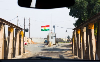 Kurdish Check Point near to frontline in North of Iraq (Iraqi Kurdistan), Middle East, 2015.