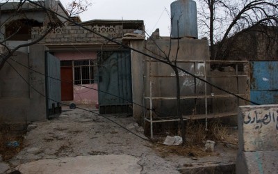 Houses and villages abandoned by civilians after Islamic State (ISIS) attacks are often used as bases for peshmergas and jihadists during the offensives. Personal objects of the families are scattered throughout various houses and public spaces near Mosul, Iraq (Iraqi Kurdistan).