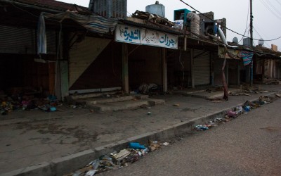 The situation on the ground in Mosul is horrible. Many neighbourhoods are completely destroyed. Thousands are still trying to flee but it’s also dangerous, others decide to stay and can only hope that their house won’t collapse, near Mosul, Iraq (Iraqi Kurdistan).